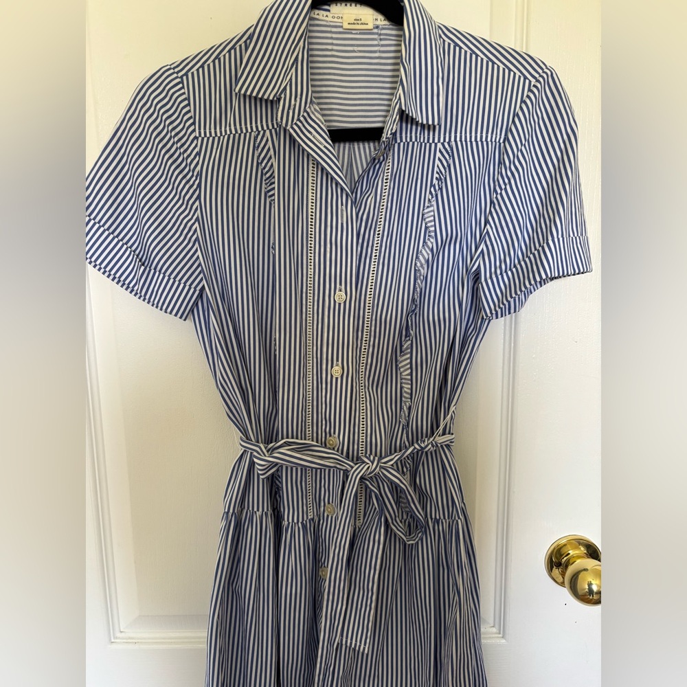 kate spade Blue and White Striped Shirt Dress